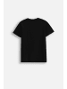 Coccodrillo T-Shirt mit kurzen Ärmeln in schwarz