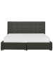 Beliani Doppelbett LA ROCHELLE in Grau/Schwarz - (W) 193 x (H) 109 x (L) 213 cm