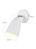 ZMH 2er-Set 1-flammige GU10 Wandleuchte in weiß