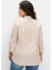 sheego 3/4-Arm-Bluse in beige