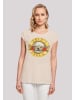 F4NT4STIC Extended Shoulder T-Shirt Guns 'n' Roses Vintage Logo Black in Whitesand
