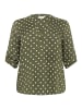 KAFFE curve Langarm-Bluse KCsida Regular fit in Grape Leaf / Chalk Dot