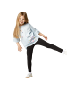 tectake Einfarbige Leggings für Kinder, schwarz