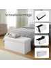 SONGMICS Sitzhocker Minota in Weiß - (B)76 x (H)38 x (T)38 cm