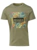 KOROSHI Kurzarm T-Shirt in khaki