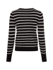 Marie Lund Strickjacke in schwarz ecru - 0001