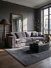 KADIMA DESIGN Teppich rund Uni rutschhemmend pflegeleicht Wohnzimmer Schlafzimmer in Anthrazit