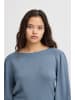 ICHI Strickpullover IHVIRELLE LS 20121631 moderner Strickpullover in Blau
