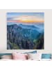 WALLART Leinwandbild - Sonnenaufgang über dem Huangshan Gebirge in Blau