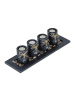 relaxdays Teelichthalter Set in Schwarz - (B)39,5 x (H)10,5 x (T)13 cm