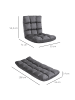 HOMCOM Bodenstuhl in Dunkelgrau 55L x 71B x 53,5H cm