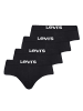 Levi´s Slip 4er Pack in Schwarz