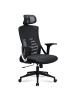 KADIMA DESIGN Bürostuhl mit Mesh-Bezug, Ergonomisch, Lordose & Kopfstütze, Büro
