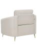 Beliani Sessel TROSA in Beige/Gold - (W) 100 x (H) 88 x (L) 86 cm