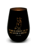 Mr. & Mrs. Panda Windlicht Glas Fuchs Lord mit Spruch in Schwarz