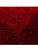 KADIMA DESIGN Teppich Hochflor Shaggy Waschbar Bordüre RHEIN Strapazierfähig in Rot