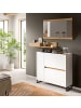 Inn.Furn Garderobe-Set weiß und Artisan Eiche, Garderobe 3-teilig, 140 cm, Soft-Close