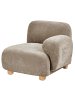 Beliani Sofaelement AMLI in Beige/Braun - (W) 87 x (H) 75 x (L) 91 cm linksseitig