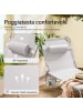 SoBuy Liegestuhl in Matte Off-White - (W) 56 x (H) 81 x (L) 167 cm
