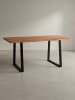KADIMA DESIGN Schreibtisch Massivholz Baumkante, Industrial Style