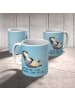 Mr. & Mrs. Panda Tasse Pinguin Lachen mit Spruch in Eisblau
