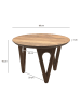 FineBuy Couchtisch in Braun / Akazie / 60x60x42