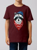 wat? Apparel T-Shirt Waschbär in Weinrot