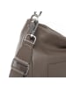 BACCINI Leder-Schultertasche echt Leder Hobo Beutel Schultertasche groß taupe in grau