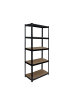 relaxdays Schwerlastregal in Schwarz/ Braun - (B)75 x (H)180 x (T)30 cm