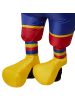 tectake Buntes Clownskostüm mit Hosenträgern, Fliege und Hut, bunt