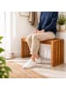 relaxdays Sitzbank in Braun - (B)90 x (H)43 x (T)33 cm