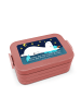 Mr. & Mrs. Panda Bento Box Einhorn Sternenhimmel Design mit Spruch in Rot Pastell