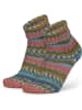 normani 2 Paar Gestrickte Wollsocken Bunt-geringelt in Multicolor