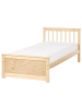 Beliani Einzelbett OLENDON in Braun - (W) 99 x (H) 82 x (L) 206 cm