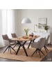 home24 Drehbarer Armlehnenstuhl SUGRA 2er-Set in Beige