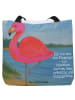 Mr. & Mrs. Panda Tasche Flamingo Classic Design mit Spruch in Weiß