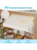 COSTWAY Klemmmarkise 200 cm ohne Bohren in Beige