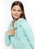 myMo Damen Zip Hoodie Cropped in Aqua