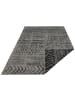 NORTHRUGS In- & Outdoor Wendeteppich Biri Schwarz Silber