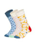 DillySocks Socken Flower Mood in Biege Gelb Pink Blau