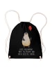 Mr. & Mrs. Panda gymnastiktasche Pinguin Luftballon mit Spruch in Schwarz