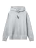 F4NT4STIC Hoodie Handdrawn Flower Pink Bestickt in grau meliert