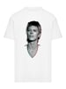 F4NT4STIC Oversize T-Shirt TV Times Pop Star David Bowie Portrait 1977 in weiß