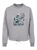 F4NT4STIC Oversize Sweatshirt Skelett spielt Gitarre, Musik, Liebe in grau meliert