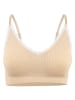 Yenita® Bustier mit Spitze Ribbed Collection in Beige