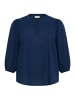 KAFFE curve Langarm-Bluse KCsilla Regular fit in Midnight Marine