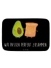 Mr. & Mrs. Panda Badematte Avocado Toast mit Spruch in Schwarz