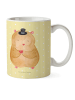 Mr. & Mrs. Panda Camping Tasse Hamster Hut ohne Spruch in Gelb Pastell