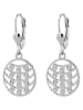 Adeliás Damen Anhänger aus 333 Gold mit Zirkonia in silber