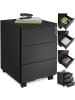 tectake Aktenrollschrank Magna 39 x 45 x 55 cm, schwarz